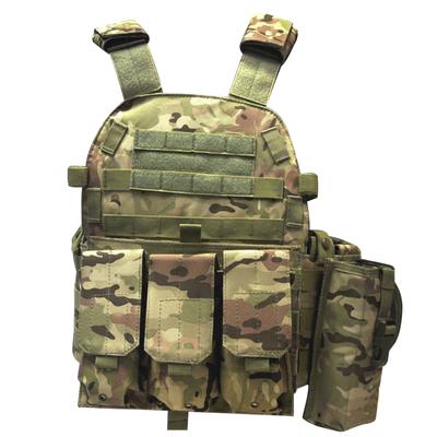 Gilet Tactique Porte-Plaques Camouflage Réglable pour Sports d'Extérieur
