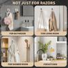 Square Suction Cup Razor Holder Removable Bathroom Shaver Hanger  Bathroom Wall Mount
