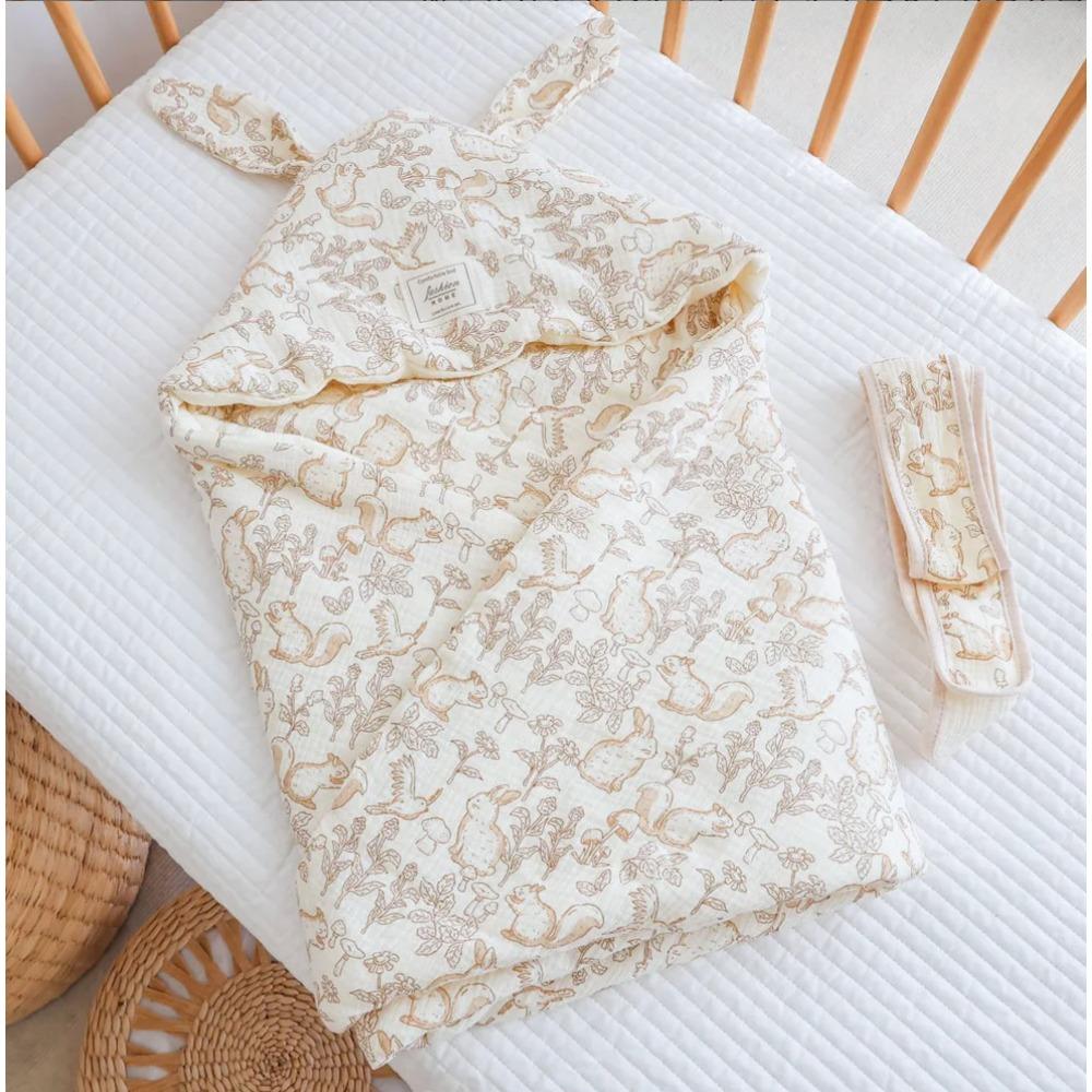 Coperta con Cappuccio per Neonato Autunno Inverno Busta Culla Avvolgimento Ragazzi Ragazze Coperta Ricevimento Neonato Cotone Morbido Avvolgimenti per Bebè