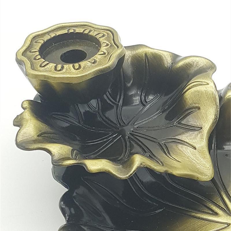 Alloy Incense Burner Lotus Leaf Backflow Vivid Modeling Home Fragrance Products Frog Backflow Incense Plate Incense Seat Zen