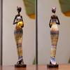 Vintage African Black Women Ornaments Creative Design Home Art Figure Sculpture Model Room Top Entrance TV Cabinet Decoration