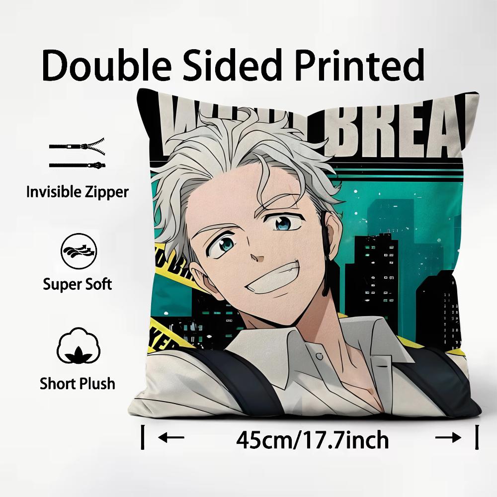 

WWind BreakerR Webtoon Cushion Cover Plush Fabric Soft DoubleSided Printed Sofa Warm Winter Home Child Gift Pillow Case 30x30cm