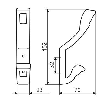 RW08 hanger, satin chrome