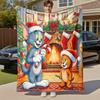 1pc Tom JerryOutdoor Flannel Blanket Soft Plush Decor for Picnics, camping,Bedroom, Playroom, or Lunch Breakn1188A