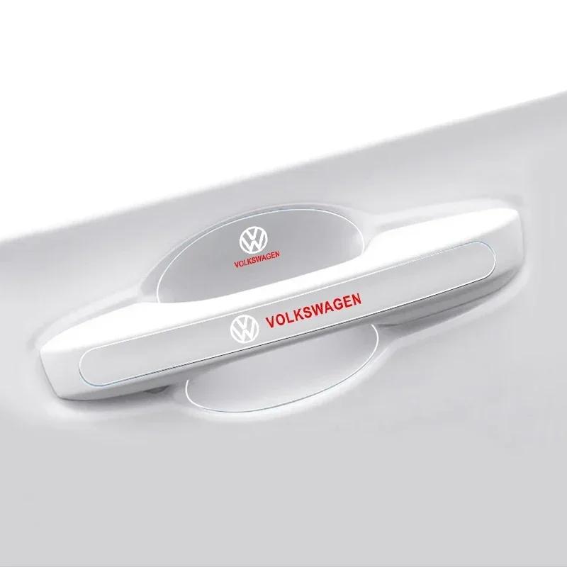 Car Door Handle Protector Stickers Universal Protection Film Car Styling For Volkswagen GOLF Polo VW CADDY PASSAT JETTA