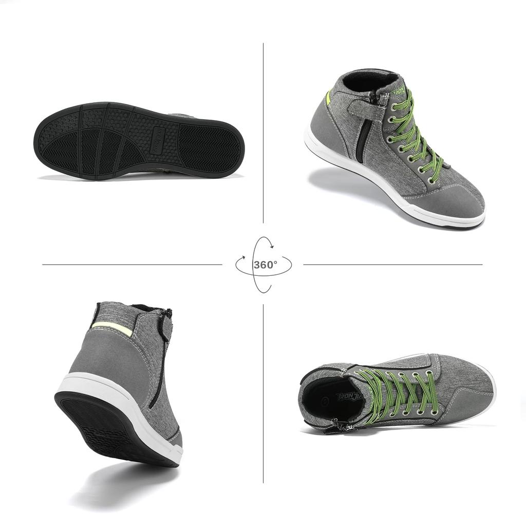 Motorcycle Riding Motorcycle Motorcycle Regular Thick Abrasion Gray [IRON JIA'S] Shoes, Shoes, Boots, Shoes, Wear, Sole, Breathable, Resistant,