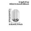 6pcs Round Tube Cylinder Fashion Spacer Bead Stainless Steel Loose Beads For Jewelry Making Supplies DIY Bracelets Anklets Bulk