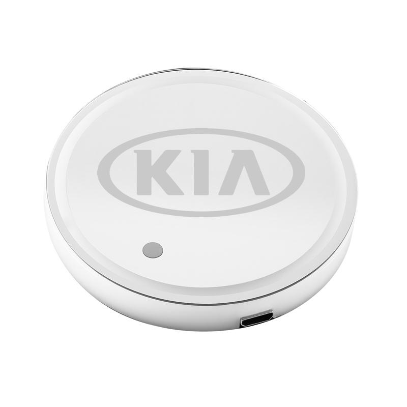 AEF1 LED Car Emblem Water Cup Pad Rechargeable Coaster For KIA K3 Sportage Carnival K5 Seltos Pegas KX1 EV5 Sonet EV6 K4 EV3 Ceed K8