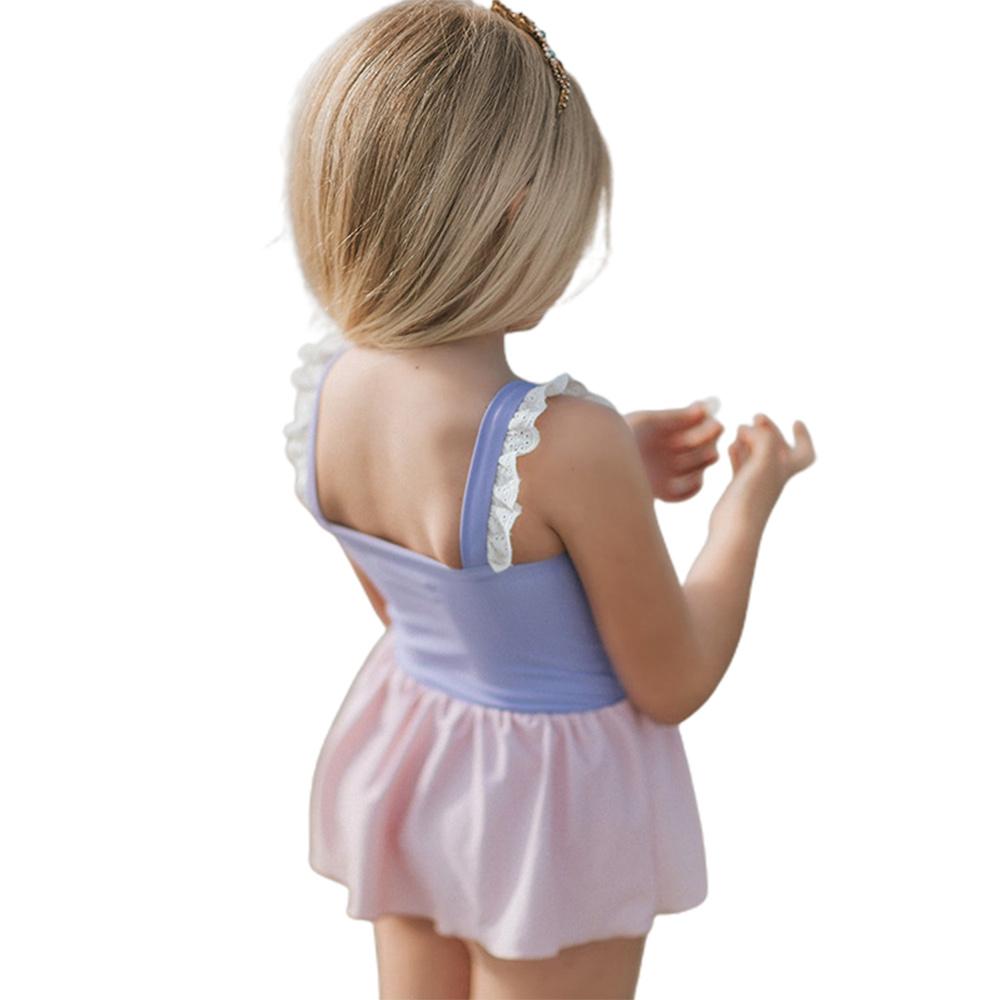 Maillot De Bain Une Pièce Pour Fille 4 Ans - Jupe De Bain Avec Volants, Tissu Soupe Et Séchage Rapide, Idéal Pour La Plage Ou La Piscine