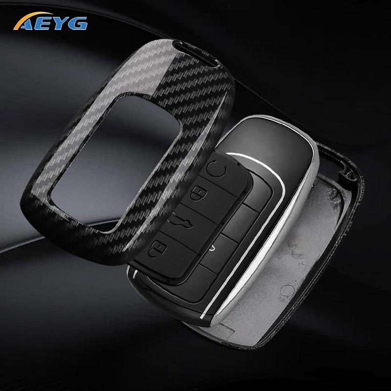 Carbon Fiber Abs Car Key Case Cover For Chery Tiggo 8 Plus 8 Pro 7 Pro Arrizo 5 Plus Protected Holder Fob Accessories Bag