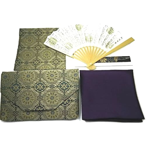 

Tea Ceremony Beginner s Set (6-Piece Set for Men) by Nakagawa Masashichi Shoten (Zippered Small Organizer and Antique Cloth) Practice Set Tea Ceremony