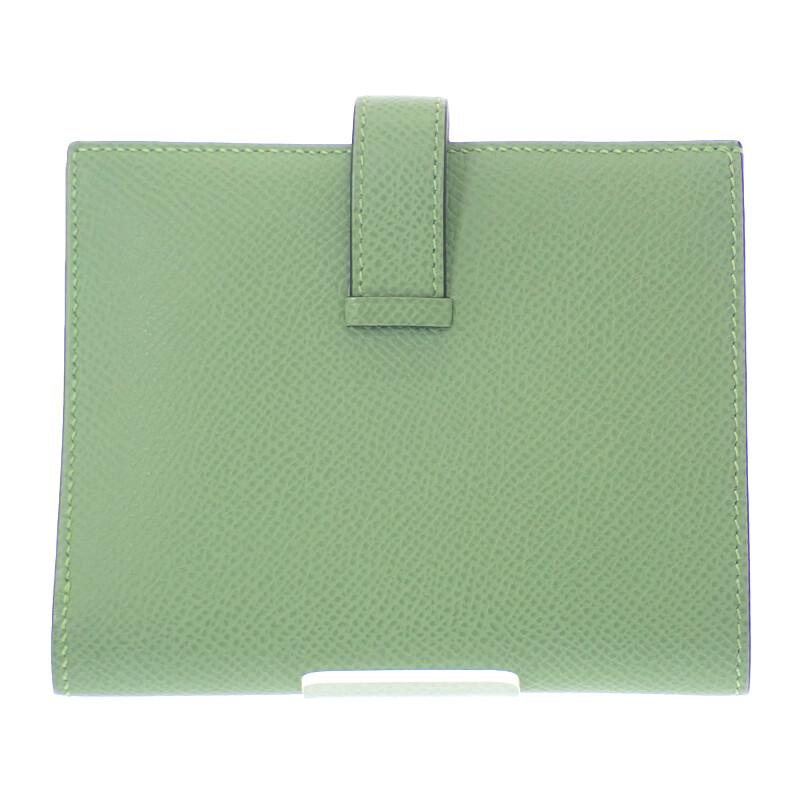 HERMES   Bifold Wallet green Epsom Women