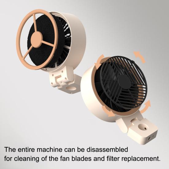 Small Range Hood Air Purifier Fan Quiet Portable Desktop Air Cleaner with 5-Layer Activated Carbon Filter 3-Speed Adjustable Smoke Odor Remover