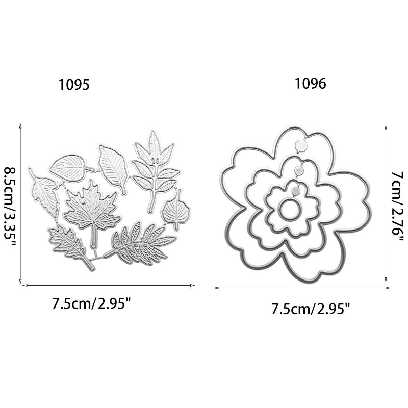 Flower Leaf Cutting Dies Carbon Steel Die Cut Templates for Card Making Scrapbooking Packaging Art Craft Embellishment