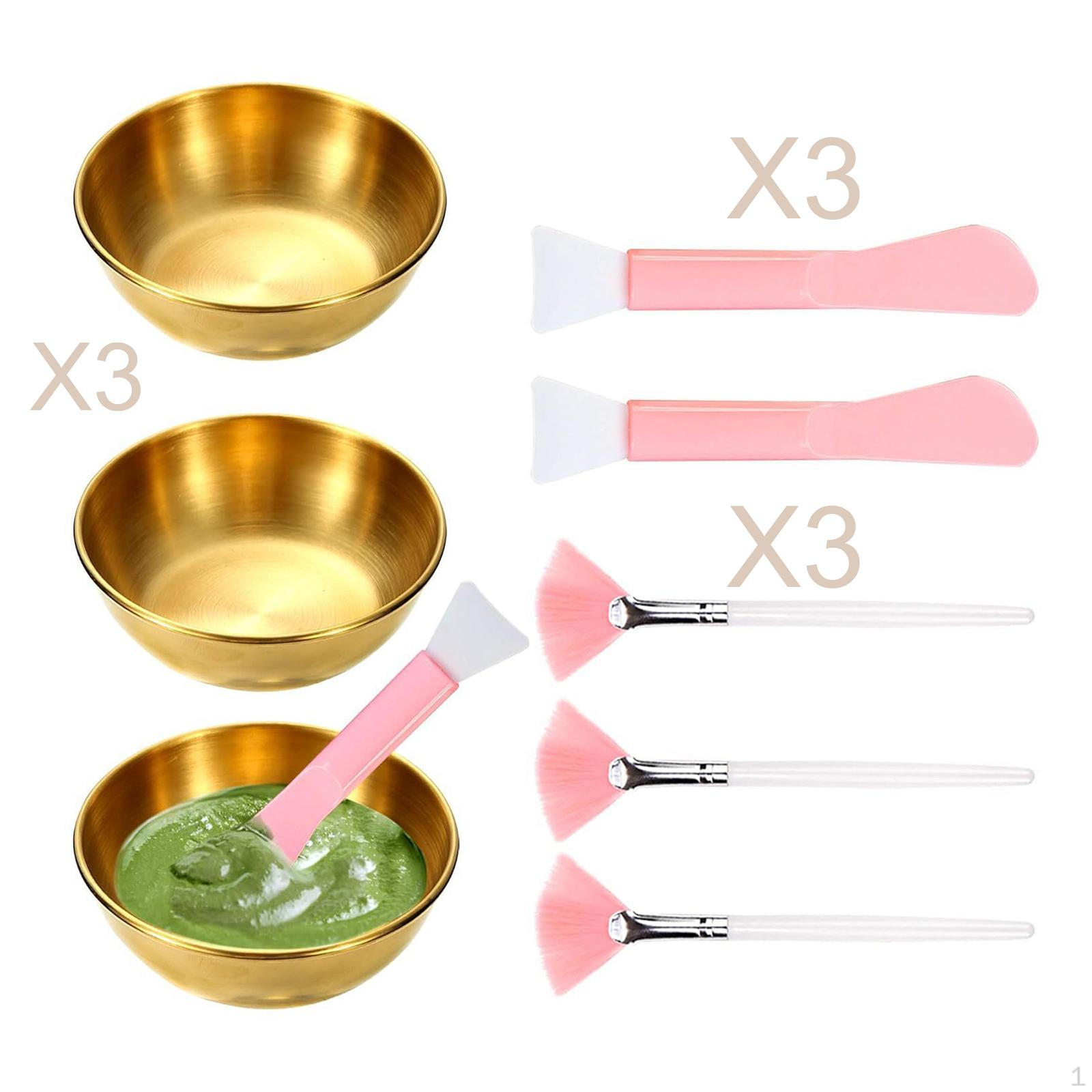 Набор смешивающих мисок для лица DIY Инструменты Многофункциональные Принадлежности для косметологов Миски для лица для макияжа золотой