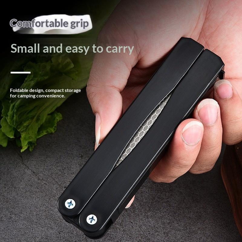 External Folding Sharpening Tool Sharpener Double-sided Coarse and Fine Sharpening Stone Diamond Sand Grinder Fish Hook Grinder