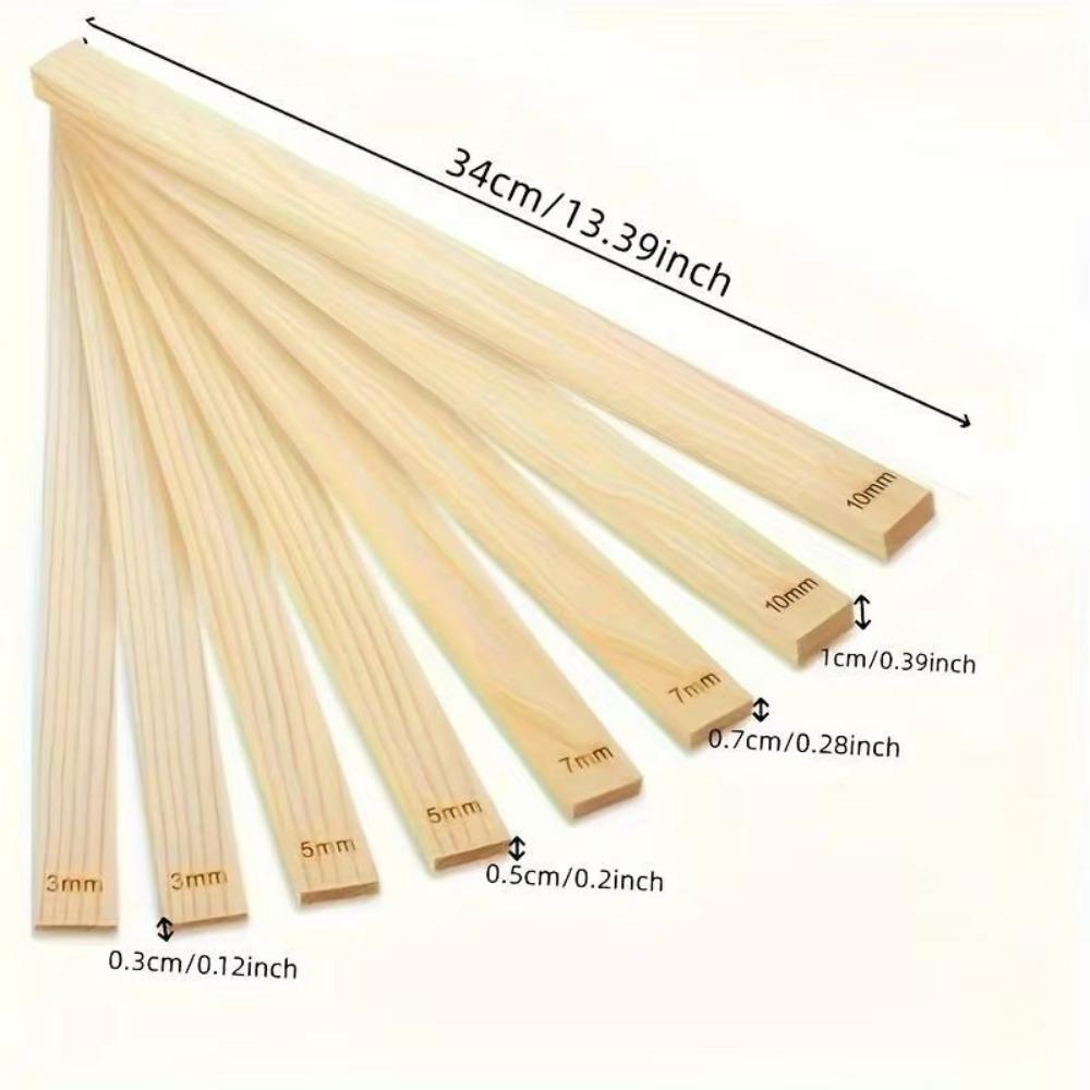 8 pezzi 3mm/5mm/7mm/10mm Guide per Mattarello in Legno Binari per Mattarello in Argilla Per Ceramica e Argilla da Vasellame
