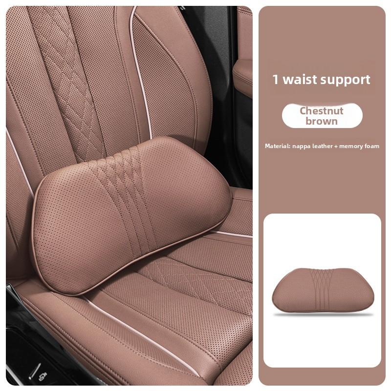 Car SUV Sedan Leather Seat Soft and Comfortable Headrest Pillow for Travel Car Headrest Memory Foam Driving Neck Pillow