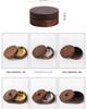 Gold-Stainless Steel Ashtray with Lid, Solid Wood Base – Anti-Ash Design for Home and Office, Ideal Gift.