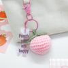 Wool Knitting Peach Keychain: Cute Creative Pendant for Student Backpacks & Gifts