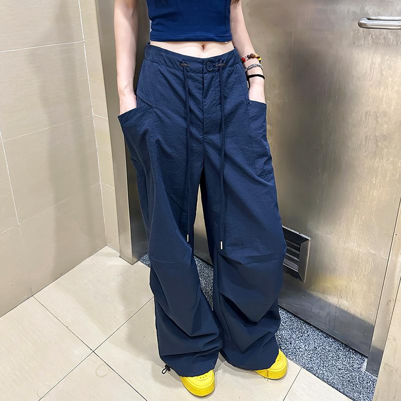 Work Pants for Women In Spring and Summer New Products, High Waist Relaxed Fit and Slimming, Quick-drying Relaxed Sports Pants Straight Wide-leg