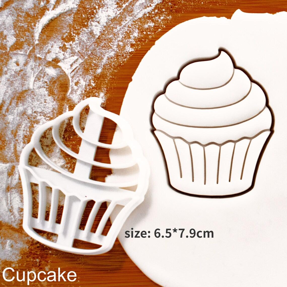 

Cupcake Shape Cookie Cutters Donut Pattern Fondant Biscuit Stamp Mould Embosser Cake Decoration Tool Pastry Baking Cutters