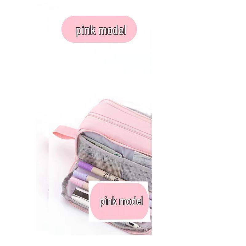 Capybara Girl Large Capacity Double-Layer Pencil Case with Double-Opening Window - Stylish & Unique.