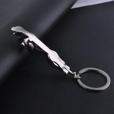 Nuevo Llavero Simple de Calle Nicho Clásico Leopardo Llavero Jaguar Anillo de Llaves de Coche Exquisito Llavero de Bolso Personalidad Creativo Tendencia Zircón