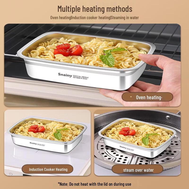 DM 316L Stainless Steel Lunch Box with Utensils