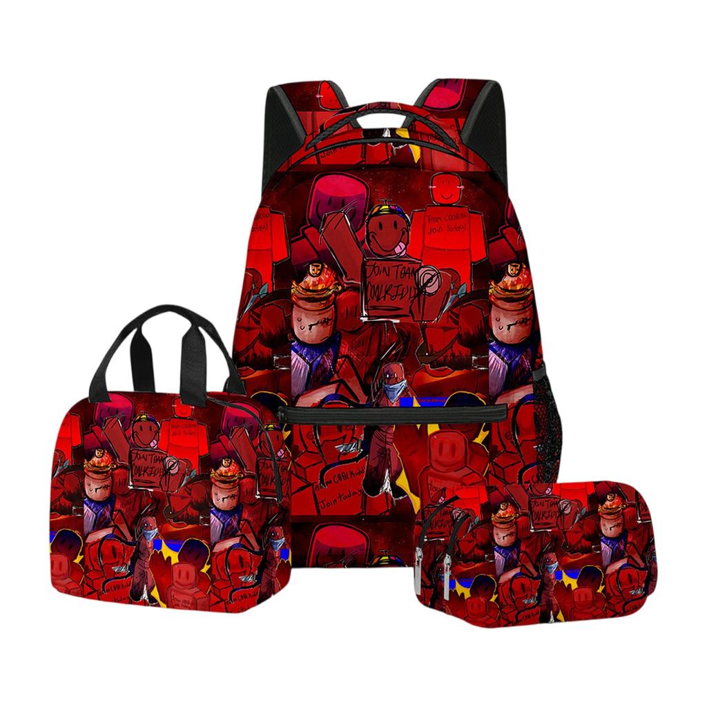 Cartoon Printing Casual Shoulder Bag Junior High School Students Large Capacity Backpacks
