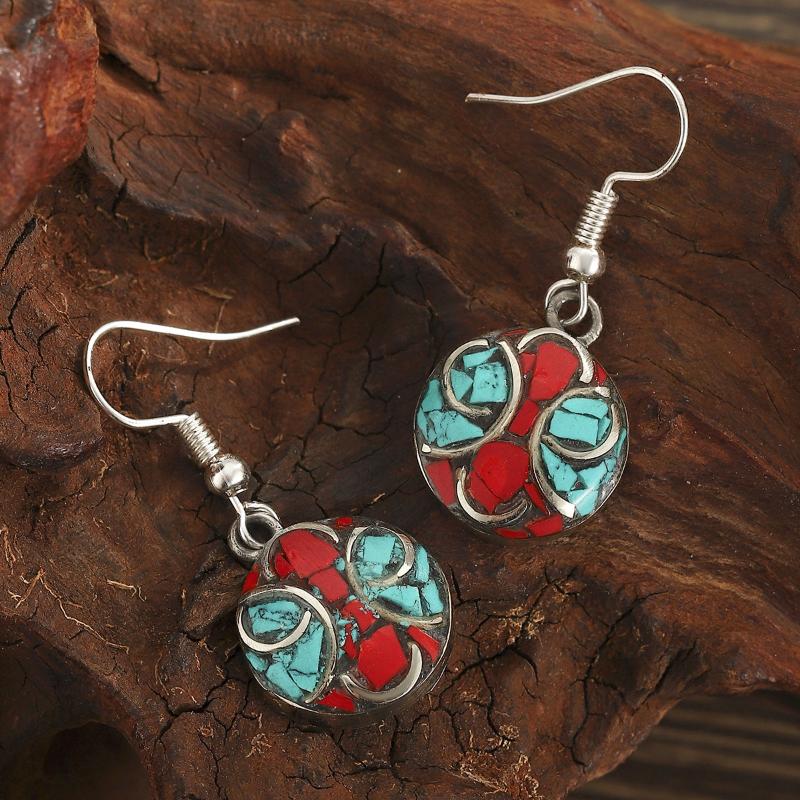 Retro Earrings For Women Nepalese Exotic  Earrings Vintage Ethnic Style Luxury Jewelry Mysterious Blessing Handmade Gift