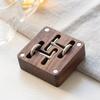 Walnoot Manchetknopen Doos, Massief Hout Magnetische Sluiting Opbergdoos voor Mannen, Kleine Sieraden Organizer voor Ringen Ketting, Cadeaubox voor Mannen