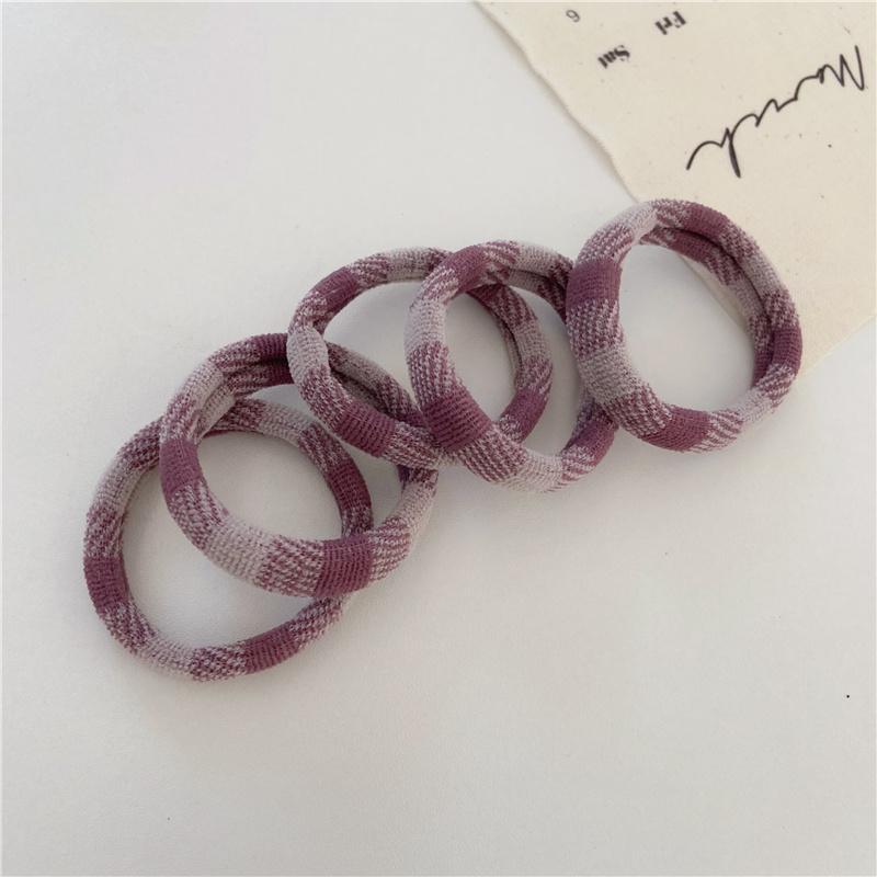 5Pcs/Set Basic Seamless Hair Tie Elastic Hair Band High Elasticity Rubber Bands Ponytail Holder Women Girls Hair Accessories