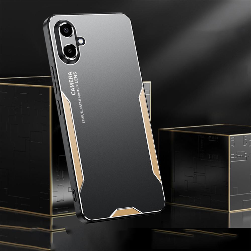 

For Samsung Galaxy A06 4G Phone Case Aluminium Alloy TPU PC Back Cover Silver