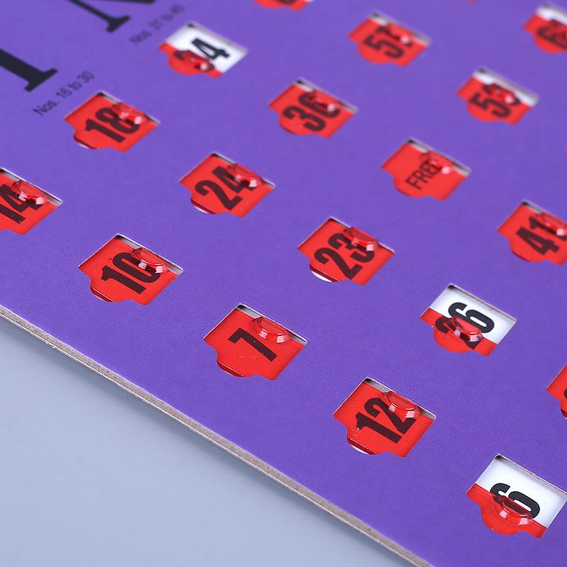 5Pcs Bingo Game Card Easy-Read With Sliding Windows Reusable Logical Thinking Ability Game Bingo Board Game Party Gift