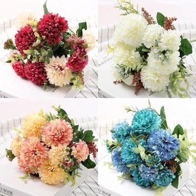 Peony Artificial Flowers Bouquet Wedding Decoration for Home Table Decor Fake Flowers Hydrangea