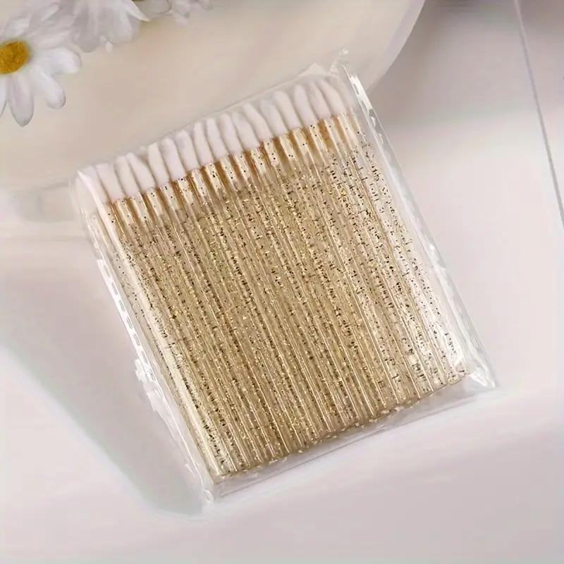 50 Pcs Disposable Lip Brush Crystal Eyelash Extension Mascara Applicator Lipstick Wands Set Women MakeUp Brushes Tools