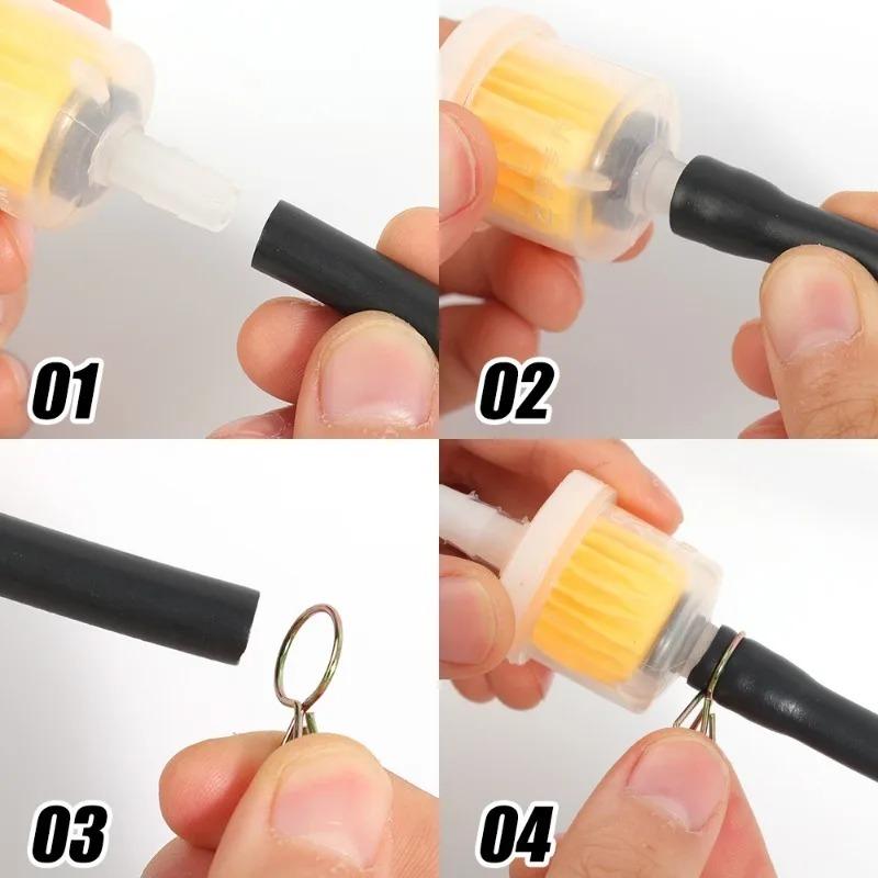 1-10pcs Professional Motorcycle Oil Filter Inline Gas Fuel Filter Gasoline Filters Tool For Scooter Moped Scooter Dirt Bike ATV