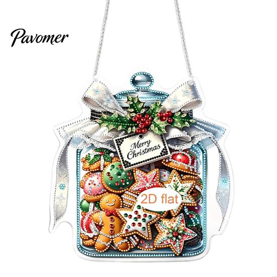Easy to Hang Xmas Tree Ornaments Christmas Hanging Pendant with Chain, Lightweight Winter Wall Decor, Double-sided Indoor Festive Decorations Acrylic