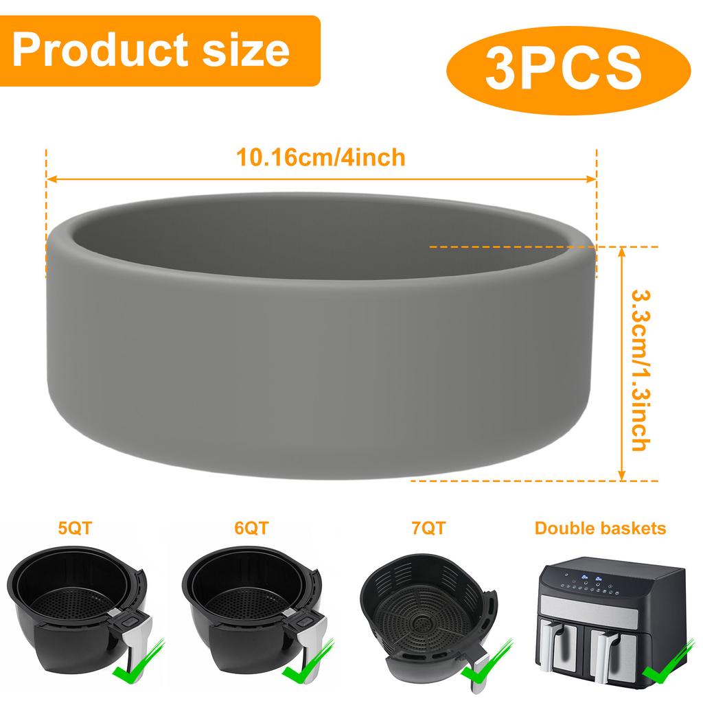 3Pcs Air Fryer Egg Mold Silicone Egg Poacher Cups Nonstick Egg Boiler Mould Cup Microwave Cooker Egg Bite Maker for Oven Kitchen