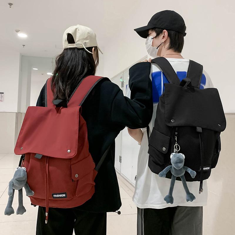 Schoolbag Korean trendy cool multi-functional large-capacity backpack junior high school college student backpack boys locomotive backpack