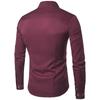 Heren diagonaal knoop onregelmatig Europees maat overhemd lente opstaande kraag heren plus size overhemd