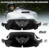 Black Smoke Clear 4.5" 7" 10.5" Wave Windshield Fits For Harley Touring FLHT FLHX 2014-up 2015 2016 2017 2018