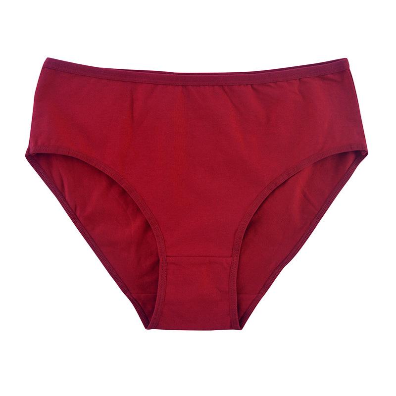 Cross-border High Waist Cotton Panties, 95%-100% Cotton 40S Breathable, Solid Color L-XXL, Women's Daily Briefs