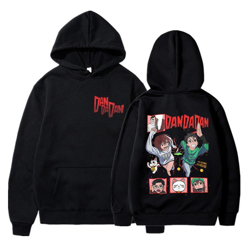 Anime DANDADAN Hoodies Manga Ayase Momo Okarun Hoodie Herren Damen Lässiger Hoodie Mode Streetwear Dan Da Dan Kapuzensweatshirts