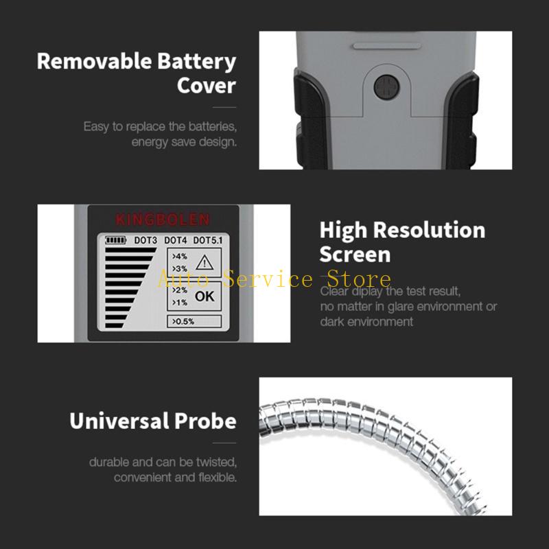 462A Electronic Brake Fluid Tester Universal Oil Moisture Meters Car Testing Tool 12V