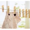 Windproof Bamboo Wooden Clothespins for Drying and Sealing