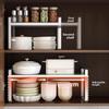 Expandable Adjustable Kitchen Organizer Space Saving Retractable Cabinet Shelf  Cabinet Internal