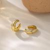 INS Style Bamboo Joint Zirconia C-Shaped Ear Cuff Earrings
