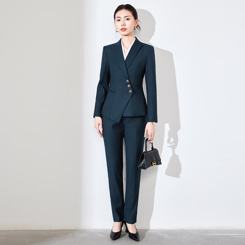 

Women s Asymmetrical Blazer & Pant Suit Set S